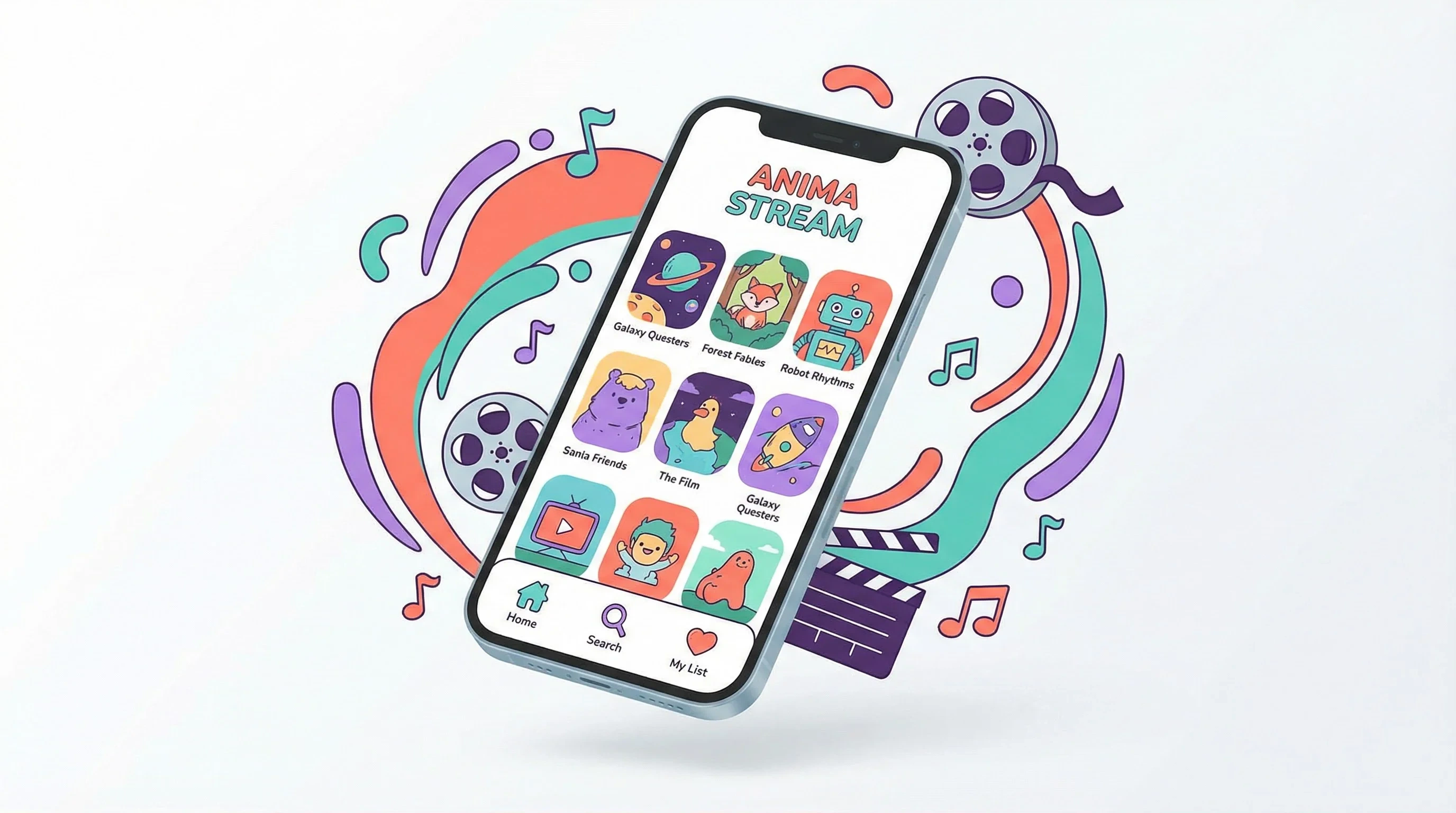 苏小涵移动端APP界面展示 - 手机上浏览独立动画短片